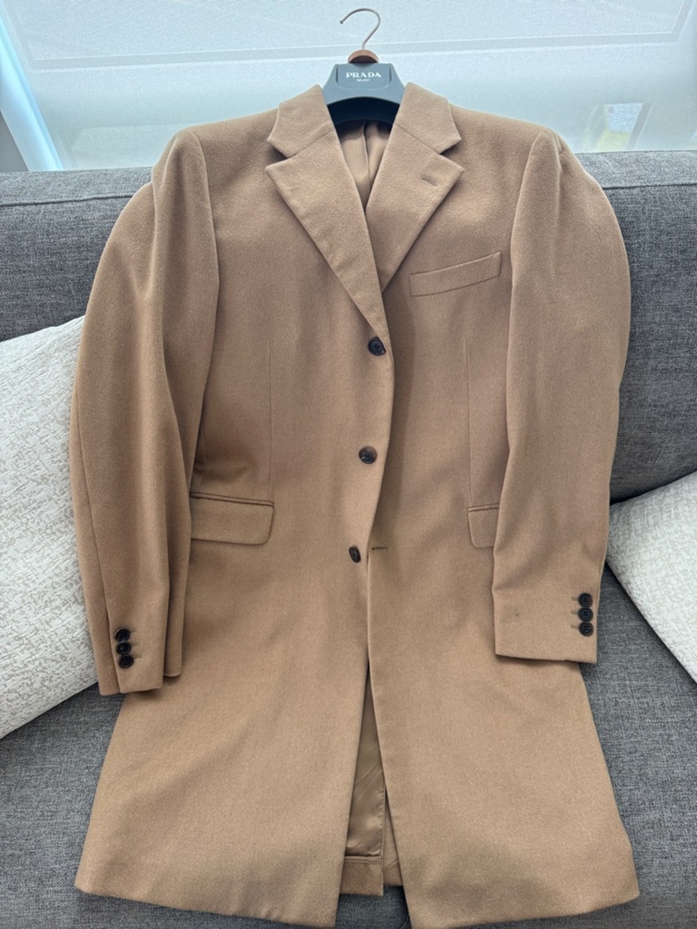 Prada Tan Wool Coat
